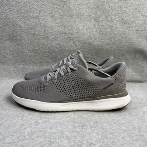 Kizik Shoes Mens Size 10 Wide Athens Grey White Step in Comfort Recovery Sneaker